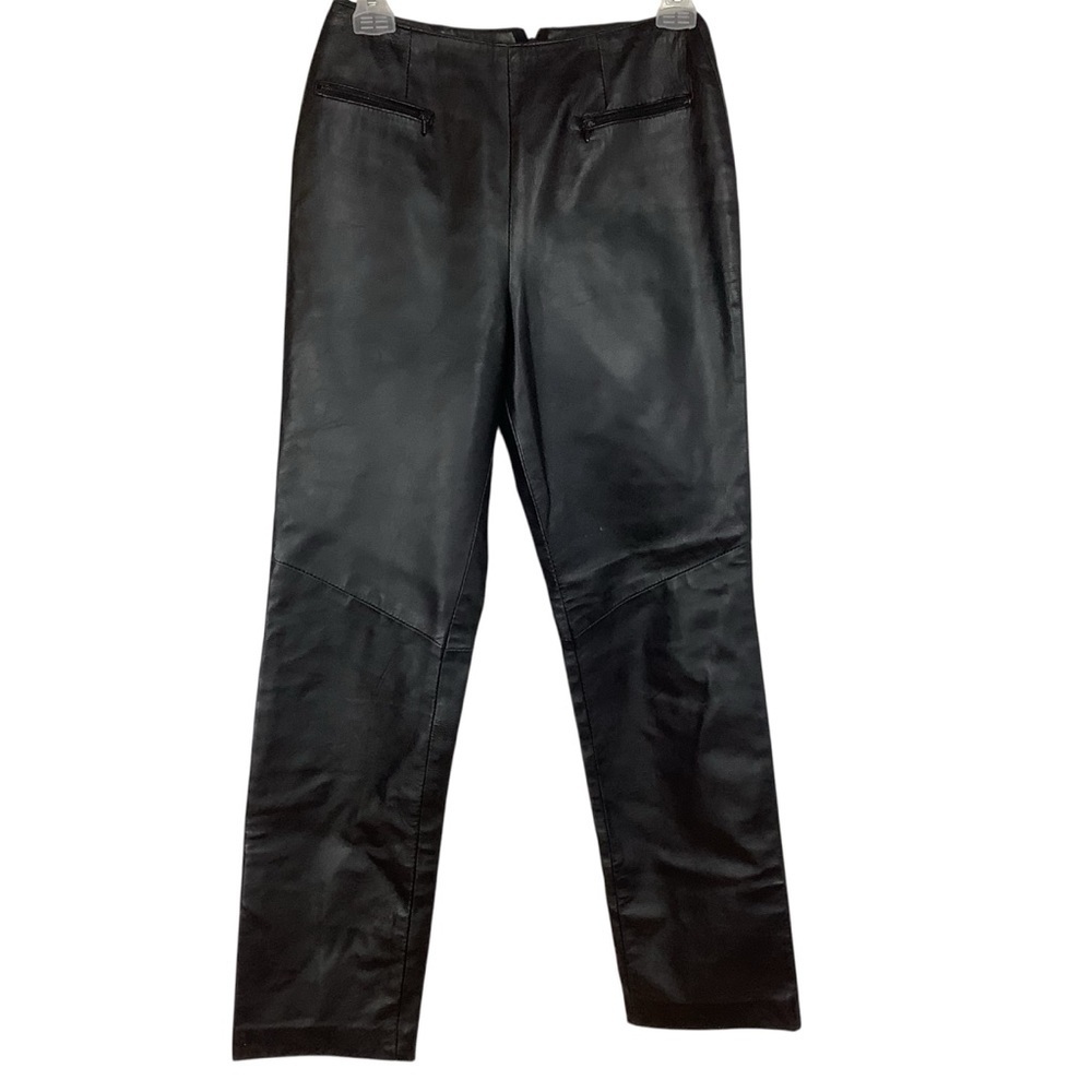 DANIER BLACK LEATHER MOTO PANTS 2